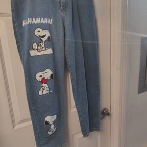 Snoopy Print Jeans Imported From ITALY sz 44 EU